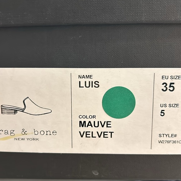 RAG & BOBE | Luis Velvet Mules in Mauve - Picture 6 of 7